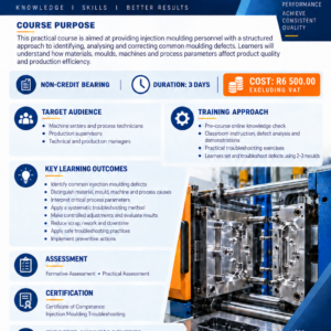 DMP Injection Moulding Troubleshooting training course